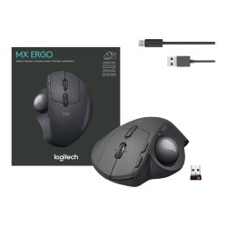 Logitech ergonomisk mus MX ERGO 8 knapper avanceret trdls trackball