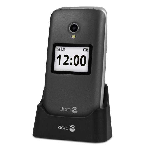 DORO 2424 funktionstelefon 320 x 240 pix camera 3 MP slv grafit Enkelt telefon let at bruge 