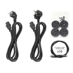 Ladestation med l�s til 10 enheder USB-C ladeskab til Smartphone Tablets iPad b�rbar pc op til 14" 