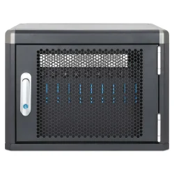 Ladestation med l�s til 10 enheder USB-C ladeskab til Smartphone Tablets iPad b�rbar pc op til 14" 
