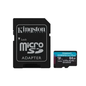 Kingston Cancas GO! Plus Gen4 MicroSDXC kort med SD adapter 64GB - 1TB 