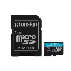 Kingston Cancas GO! Plus Gen4 MicroSDXC kort med SD adapter 64GB - 1TB 
