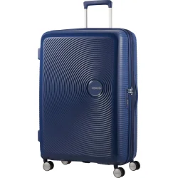 Kuffert letv�gt American Tourister Soundbox hardcase design 2 str. sort  marinebl�