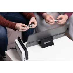 Skrm Touchscreen 17,3" FHD Verbatim brbar skrm hjtaler til Pc Mac tablet telefon USB-C el HDMI