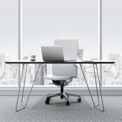 Underlag stoleunderlag stol skrivebord Advantage transparant PVC 90x120 cm tynd tppe