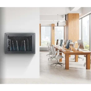 Ladestation USB-C Ladeskab med l�s til 12 Tablets iPad smartphone op til 16