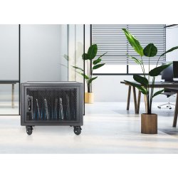 Ladestation USB-C Ladeskab med l�s til 12 Tablets iPad smartphone op til 16"  ladekabler medf�lger