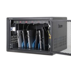 Ladestation USB-C Ladeskab med l�s til 12 Tablets iPad smartphone op til 16"  ladekabler medf�lger