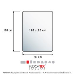 Underlag stoleunderlag stol skrivebord Valuemat transparant PVC 90x120 cm hrdt gulv