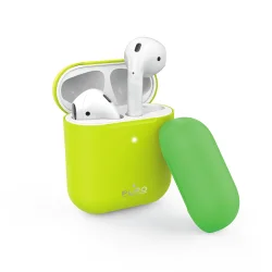 Silikonecase beskyttelse og opladningsske til AirPods Icon Fluo flere farver