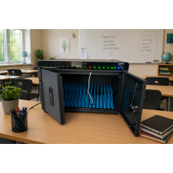 Ladestation Ladeskab USB-C til Smartphone Tablets til 16 enheder  