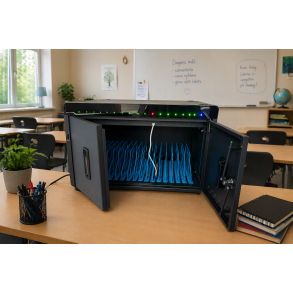 Ladestation Ladeskab USB-C til Smartphone Tablets til 16 enheder  