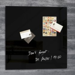 Sigel glastavle Artverum magnetisk sort el. hvid 