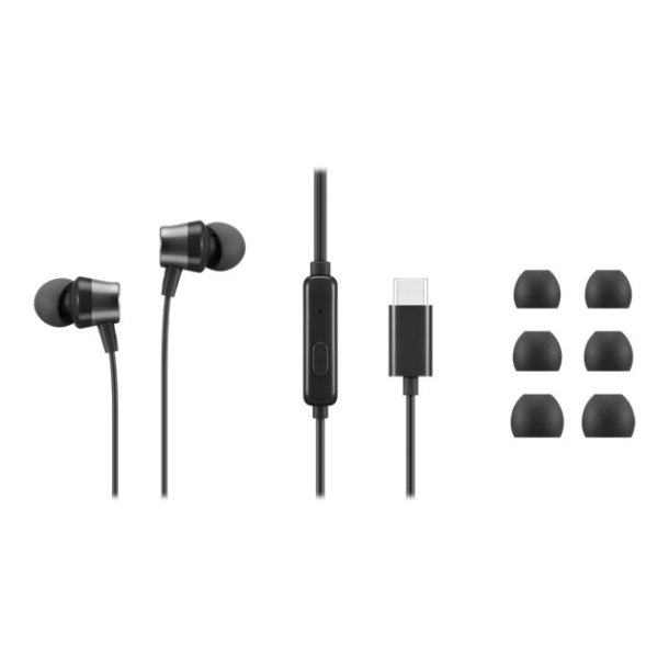 Lenovo USB-C Wired In-Ear Headphones med mikrofon og kontrol