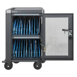 Ladestation med l�s til 20 USB-C enheder til Smartphone Tablets iPad b�rbar pc op til 14" inkl. ladekabler 