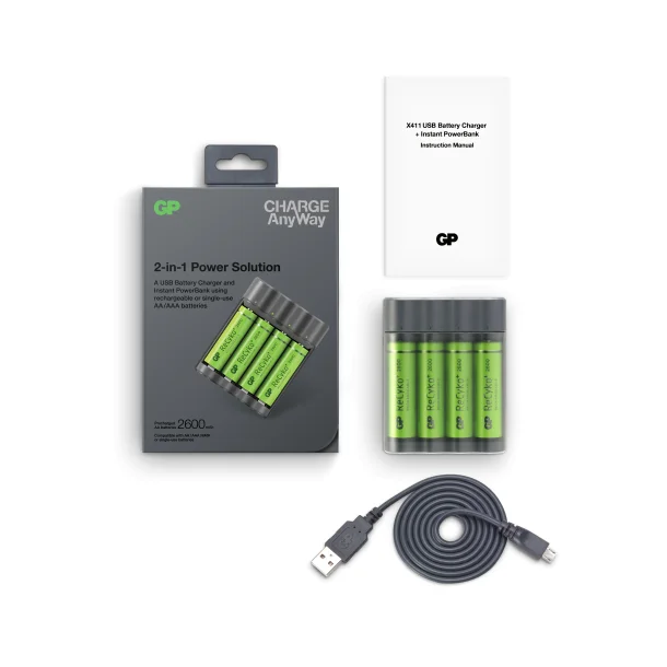 Powerbank GP Charge AnyWay er en rigtig lille smart oplader