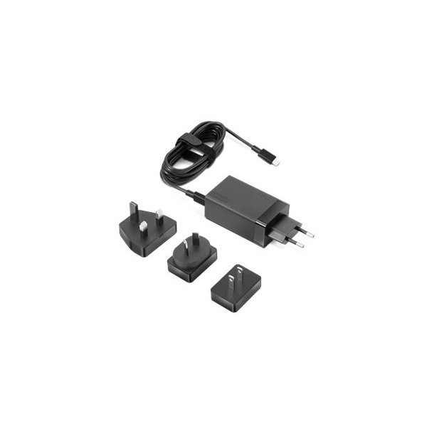 Lenovo 65W rejseadapter str�mforsyningsadapter  USB-C (EU) 4-stik (USA, EU, Australien, UK)