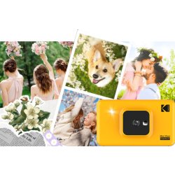 Kodak Mini Shot 3 Retro Instant Kamera sort/gul - klik og print billeder med det samme 