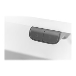 Skrivebord  rektangulr 120 cm x 60cm kontrolpanel elektrisk hjdejustering hvid  