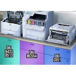 OKI MC554dn A4 farve multifunktionsprinter LAN USB print scan kopi og fax samlet i �n let 