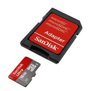 SanDisk MicroSDHC Ultra 16GB inkl adapter 