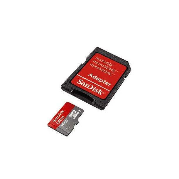 SanDisk MicroSDHC Ultra 16GB inkl adapter 