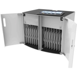 Ladestation med ls ladeskab med vogn til 32 ipad tablets op til 13" 