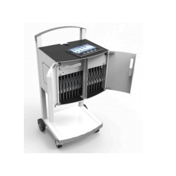 Ladestation med ls ladeskab med vogn til 32 ipad tablets op til 13" 