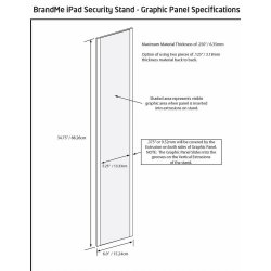 Stander til gulv gulvstander til iPad 9,7" med plads til reklameskilt