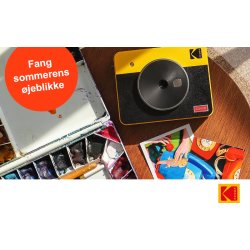 Kodak Mini Shot 3 Retro Instant Kamera sort/gul - klik og print billeder med det samme 