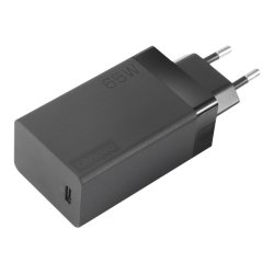 Lenovo 65W rejseadapter strmforsyningsadapter  USB-C (EU) 4-stik (USA, EU, Australien, UK)