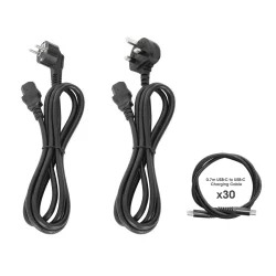 Ladestation ladeskab Charging Cart med l�s til 30 USB-C enheder tablet b�rbar Cromebook op til 14!" inkl. kabler 