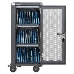 Ladestation ladeskab Charging Cart med l�s til 30 USB-C enheder tablet b�rbar Cromebook op til 14!" inkl. kabler 