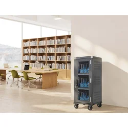 Ladestation ladeskab Charging Cart med l�s til 30 USB-C enheder tablet b�rbar Cromebook op til 14!" inkl. kabler 