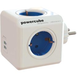 Strmskinne PowerCube vg 4xCEE 7/4-udtag 2xUSB 