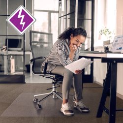 Underlag stoleunderlag stol skrivebord Advantage PVC 116 x 150 cm til gulv