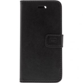 Lderfodral flip case til iPhone 6 Sort Brun Bl