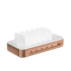 Ladestation Charging station Team 100W 1xUSB-A og 5XUSB-C inkl. kabler flere farver
