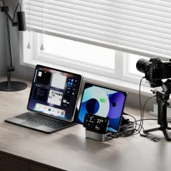 Ladestation Charging station Team 100W 1xUSB-A og 5XUSB-C inkl. kabler flere farver