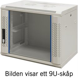 Mount cabinet 19" , 9U, 600x450, sort eller hvid