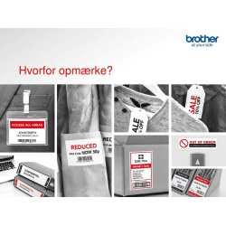 Brother Labelprinter vlg QL-800 QL-810WC USB Wifi LAN Printer i bde sort og rd.