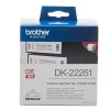 Brother DK rulle klbende lbende baner DK2251 sort/rd p hvid label 62mm til QL-800 serien 