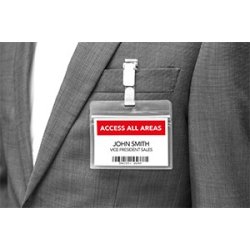 Brother DK rulle klbende lbende baner DK2251 sort/rd p hvid label 62mm til QL-800 serien 