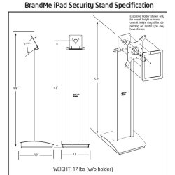 Gulvstander til iPad Air - plads til reklameskilt