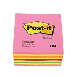 Post-it Notes 3M kubusblok 76x76 450 ark kmpeblok flere farver 