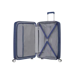 Kuffert letv�gt American Tourister Soundbox hardcase design 2 str. sort  marinebl�