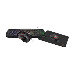 Gaming kit 4-i-1 headset mekanisk tastatur mus og musem�tte RGB lys 