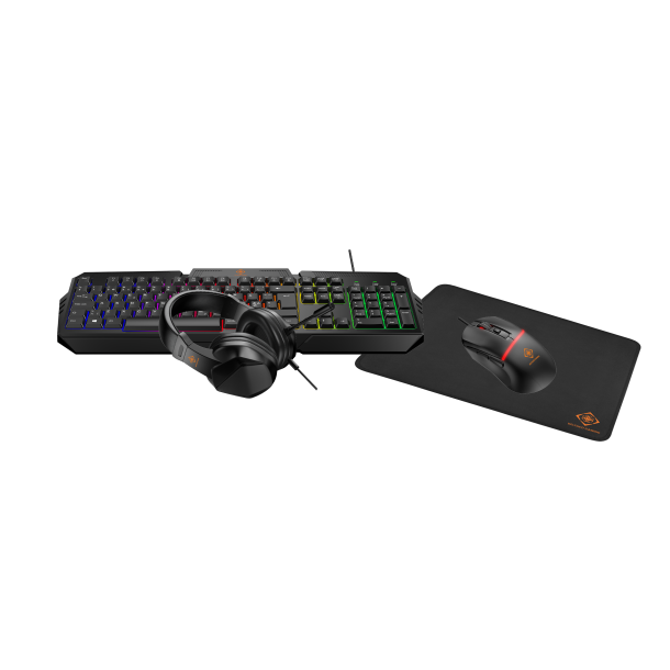 Gaming kit 4-i-1 headset mekanisk tastatur mus og musem�tte RGB lys 