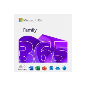 Microsoft 365 Family Win Mac 6 brugere 1 r abo. Kb og forny licens