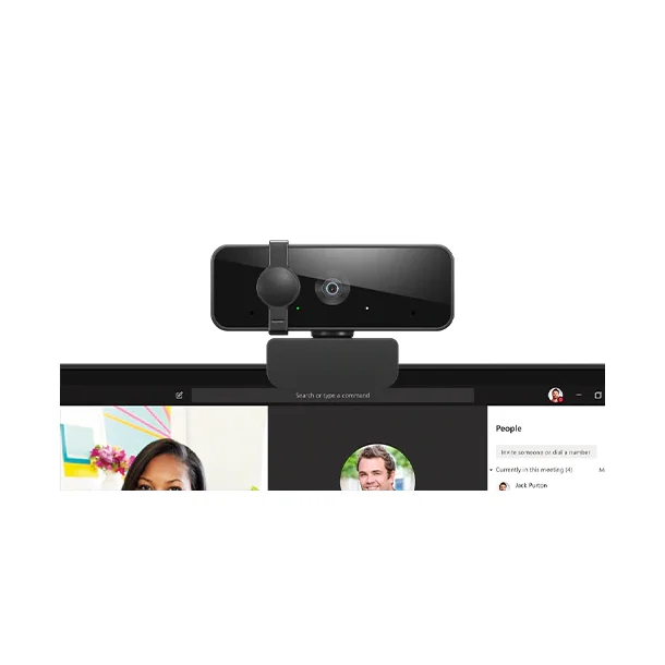 Webcam Lenovo Essential FHD 1080p spy sikker Webkamera Sort
